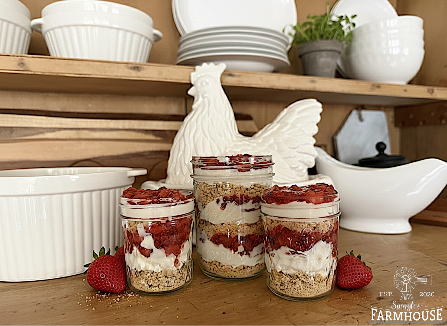 Low-Key Valentine's: Strawberry Chia Cheesecake Parfaits